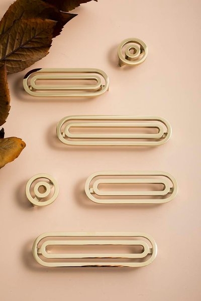 Shiny gold outline pattern handle/large cabinet pull/big door handle/Wide gold drawer pull/kitchen furniture hardware/mid century modern