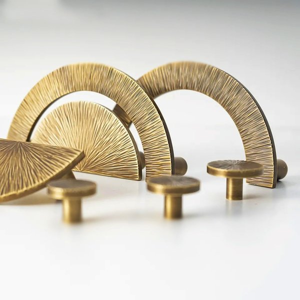 Bronze semi circle handle/Brass demi lune drawer pull/kitchen hardware/large cabinet handle/Aged brass wardrobe door handle/home improvement
