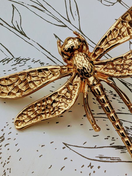 Solid brass dragonfly cabinet pull/Dragonfly drawer knob/Dragonfly drawer handle/brass furniture hardware/home improvement/Gold Door handle